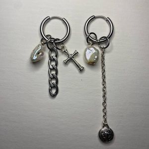 Stainless Steel Charm Earrings